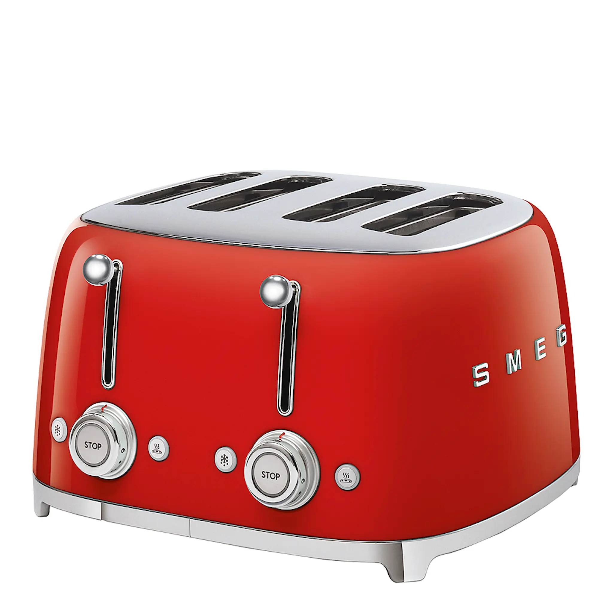 SMEG Smeg 50's style Leivänpaahdin neliömäinen 4 viipaletta Punainen