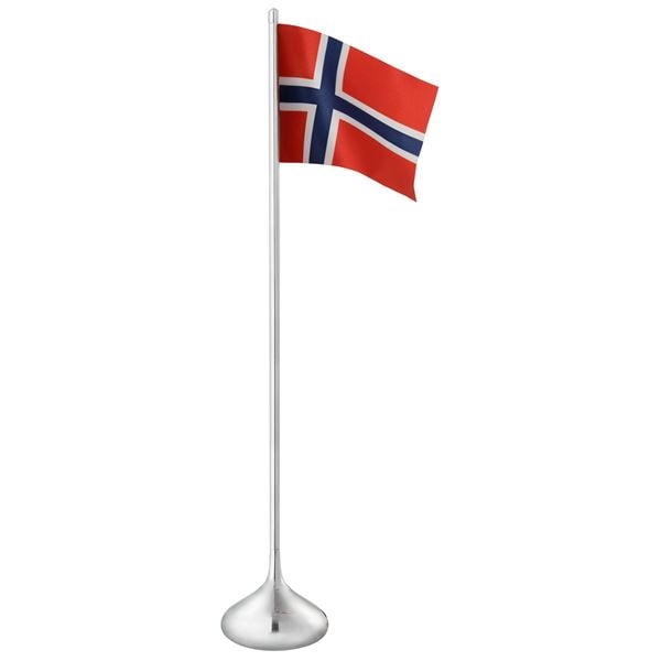 Ro Bordsflagga Norsk H35 cm Silverfärgad