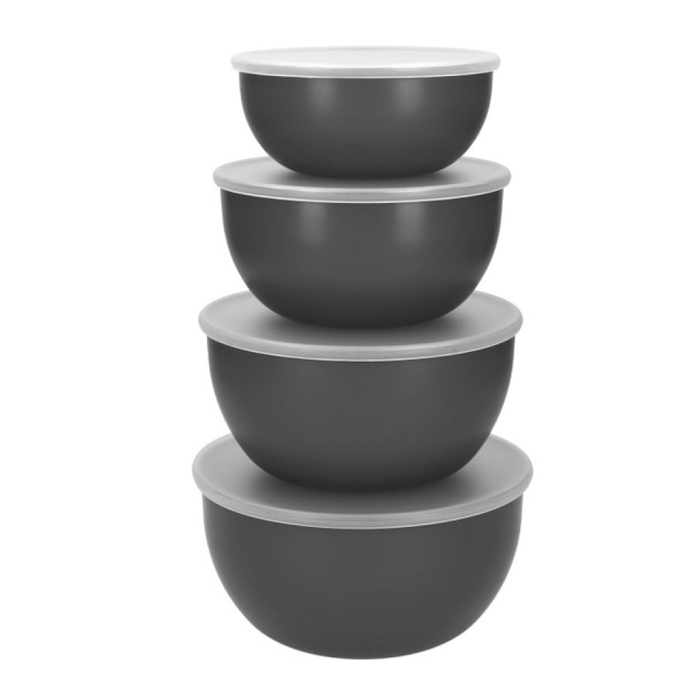 KitchenAid – Core skålset 4 delar med lock charcoal grey