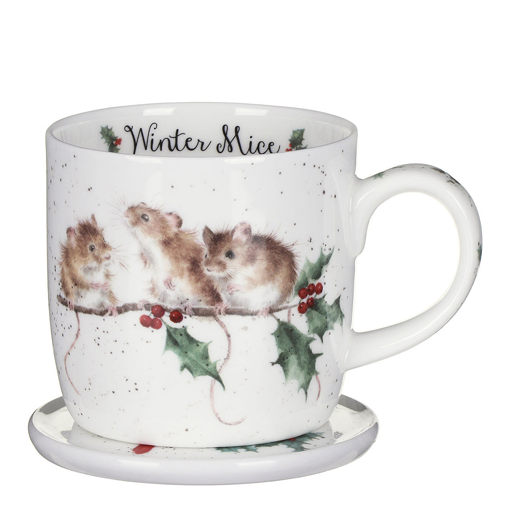 Wrendale Design - Wrendale Design Mugg & Underlägg Winter Mice