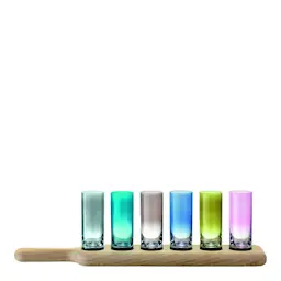 LSA International Vodka shotglas 6-pack med bricka flerfärgad