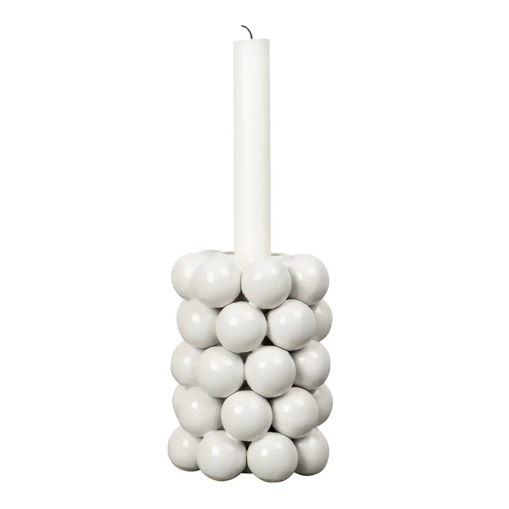 Globe Kynttilänjalka 9,5 cm Valkoinen