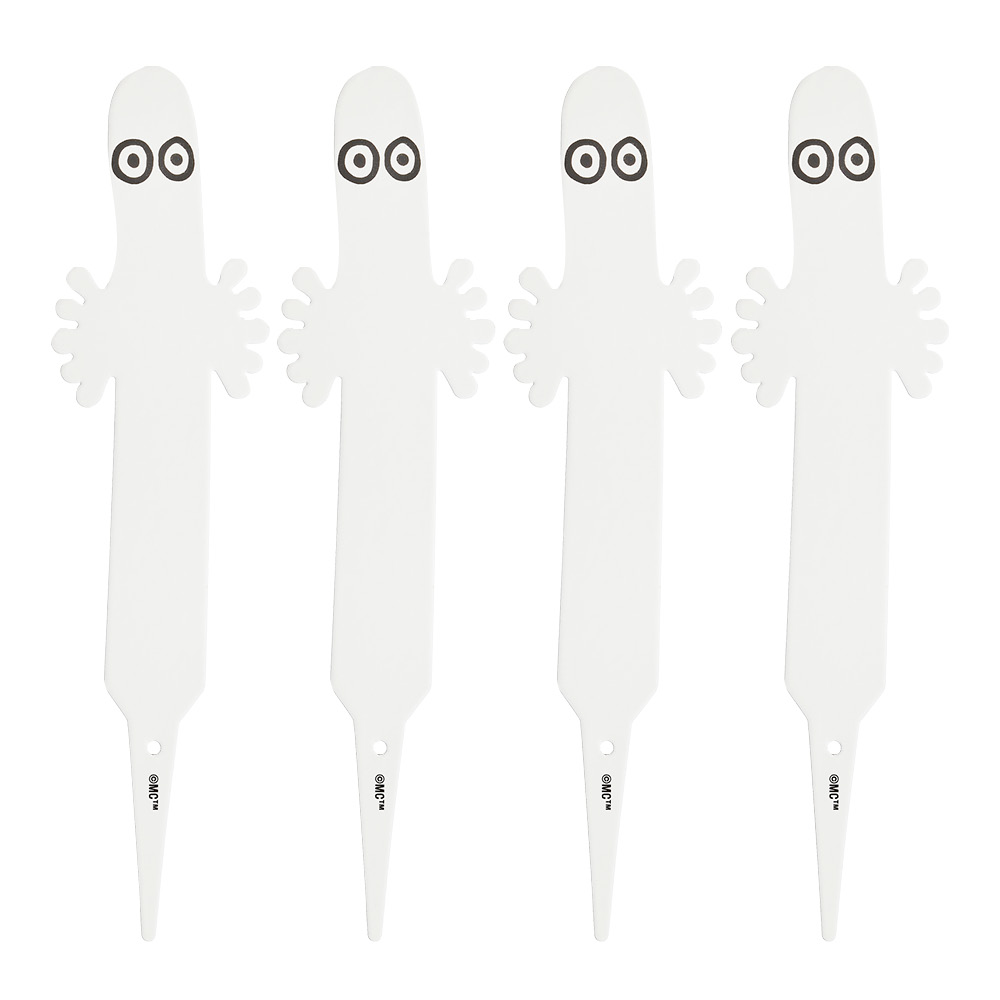Produktfoto för Muurla Hattifnattarna plantetikett 4-pack Vit