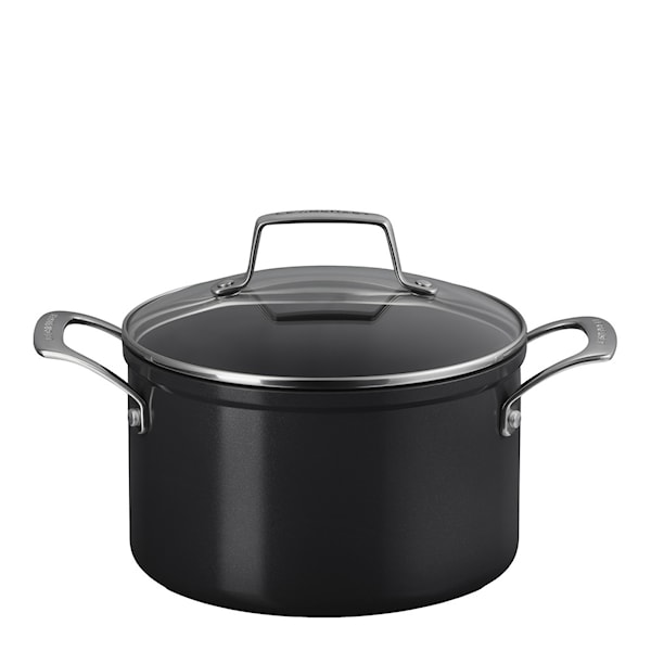 ENSC gryta med glaslock 3,8 L 20 cm black