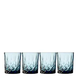 Lyngby Glas Sorrento Whiskyglas 32 cl 4-pack Blå