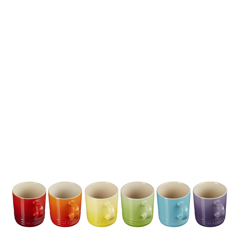 Le Creuset - Rainbow Espressomugg Set 6-pack