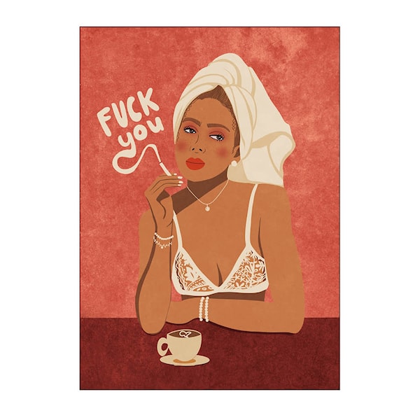 Raissa Oltmanns poster 50x70 cm fuck you