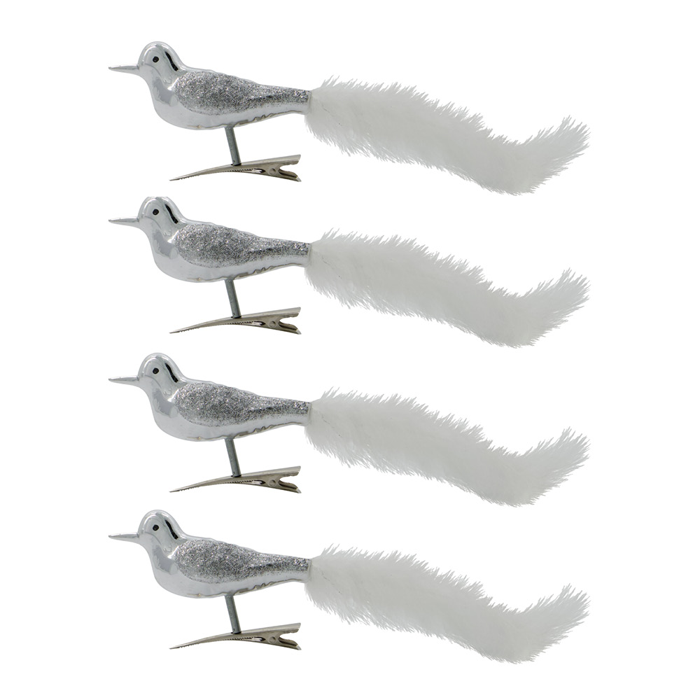 House Doctor – Safar julgranspynt 17 cm 4-pack silver