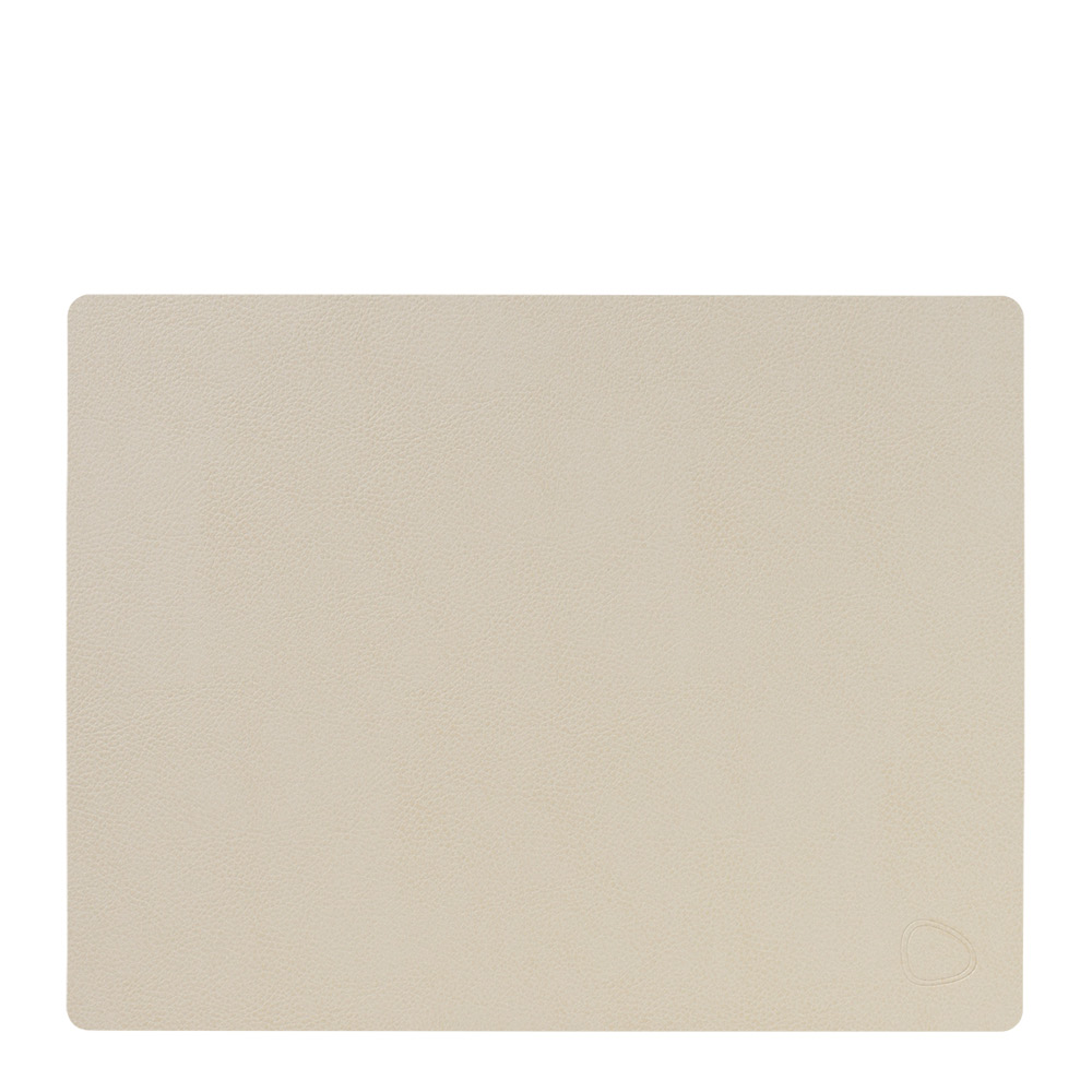 LIND DNA – Leather Serene Rectangle Bordstablett 26×34 cm Cream