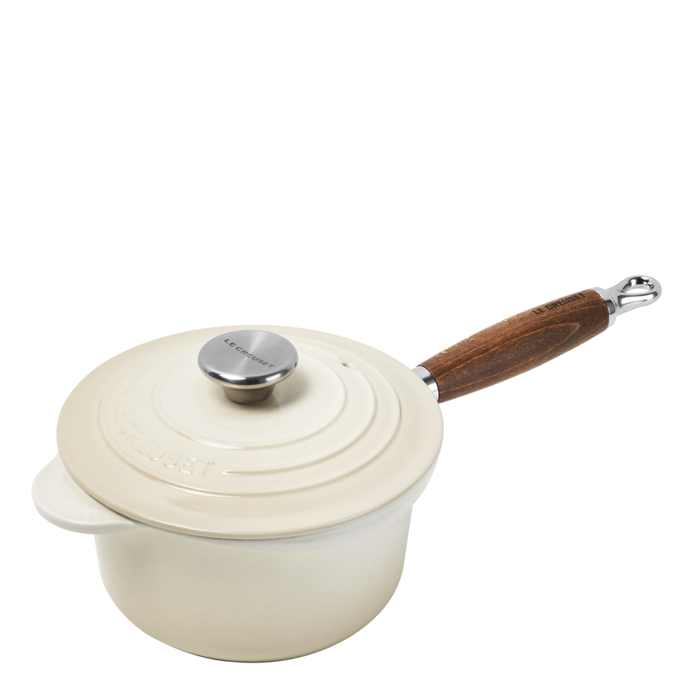 Le Creuset – Signature Kastrull Trähandtag 1,8 L Meringue