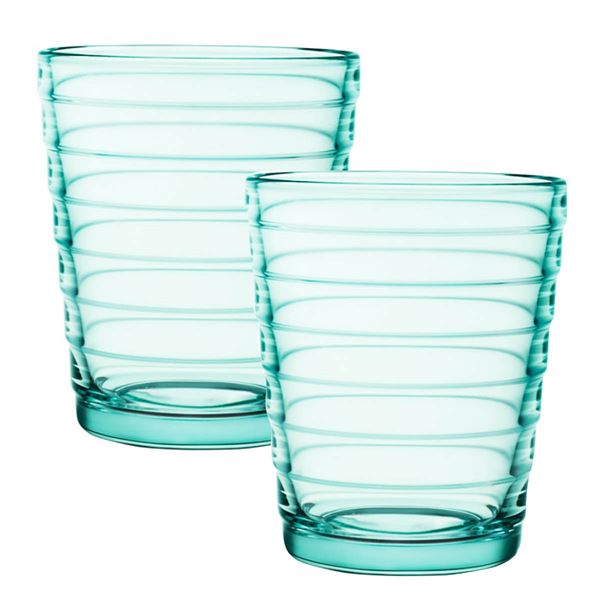 iittala – Aino Aalto Glas 22 cl 2-pack Vattengrön