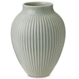 Knabstrup Keramik Vase riller 20 cm mintgrønn