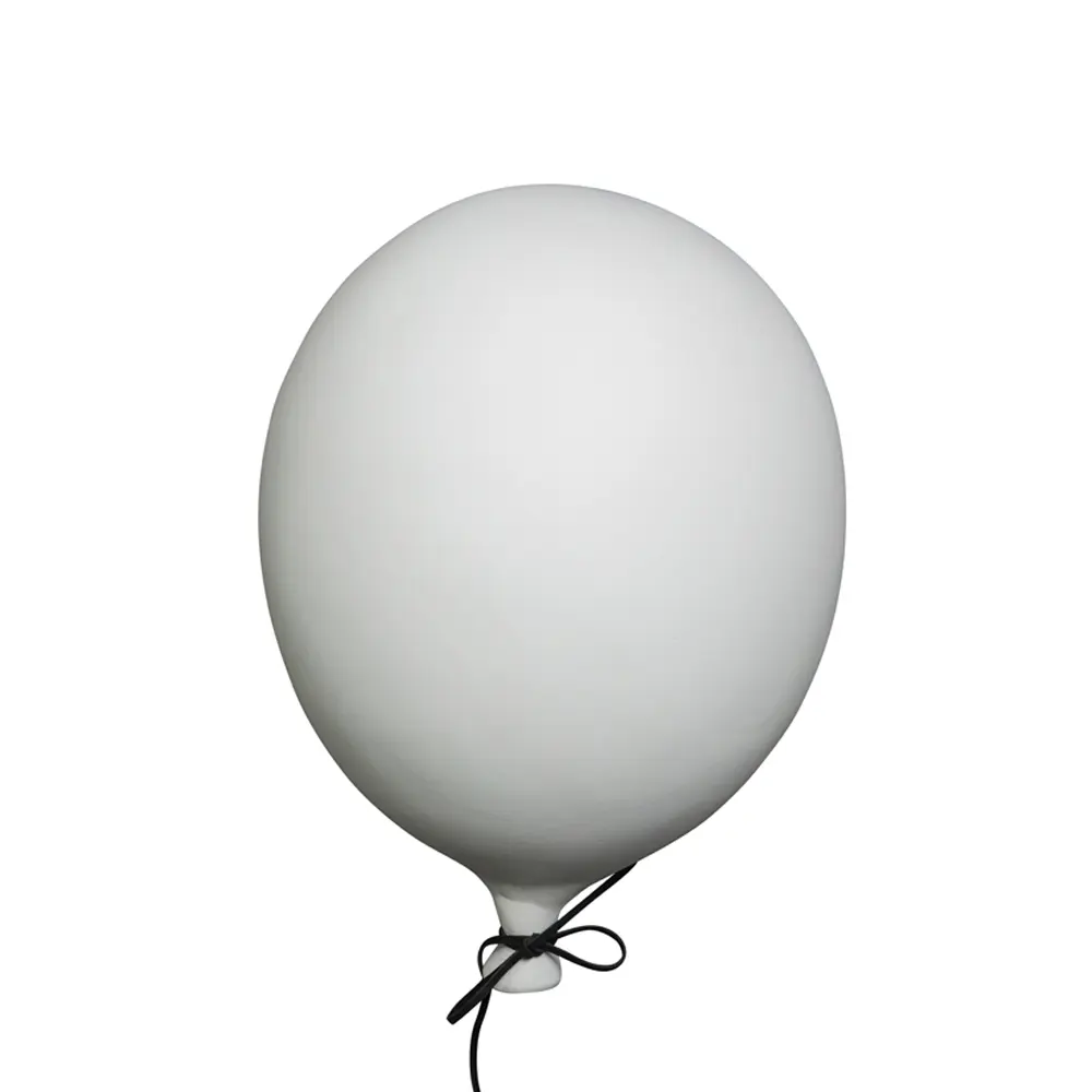 Ballong veggdekor 13x17 cm hvit