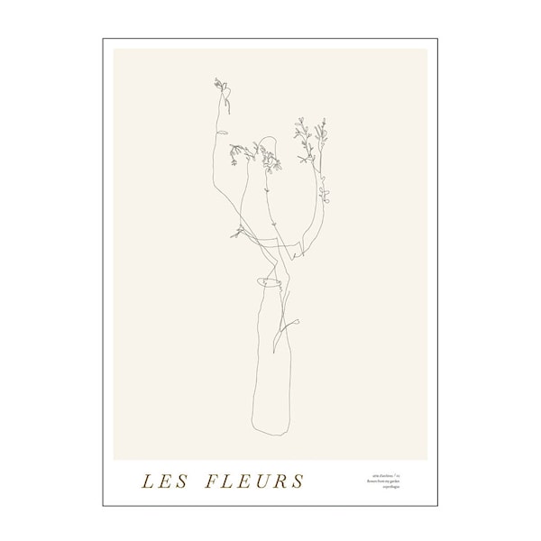 Mie & Him poster 50x70 cm les fleurs 02