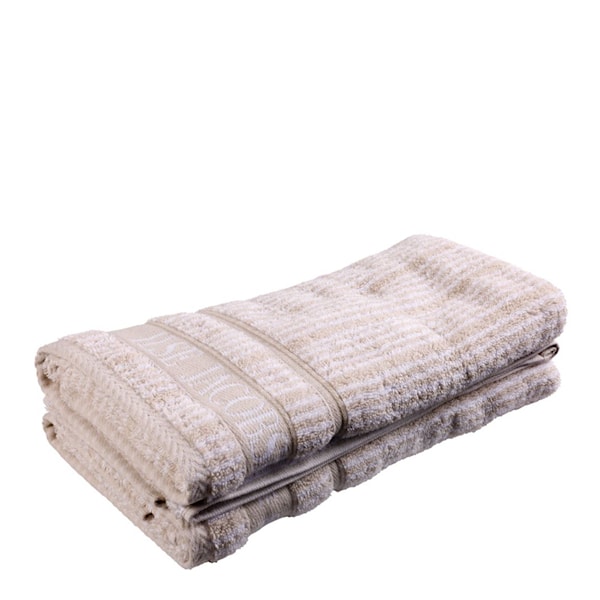 Bath Collection handduk 50x100 cm 2-pack sand beige stripes