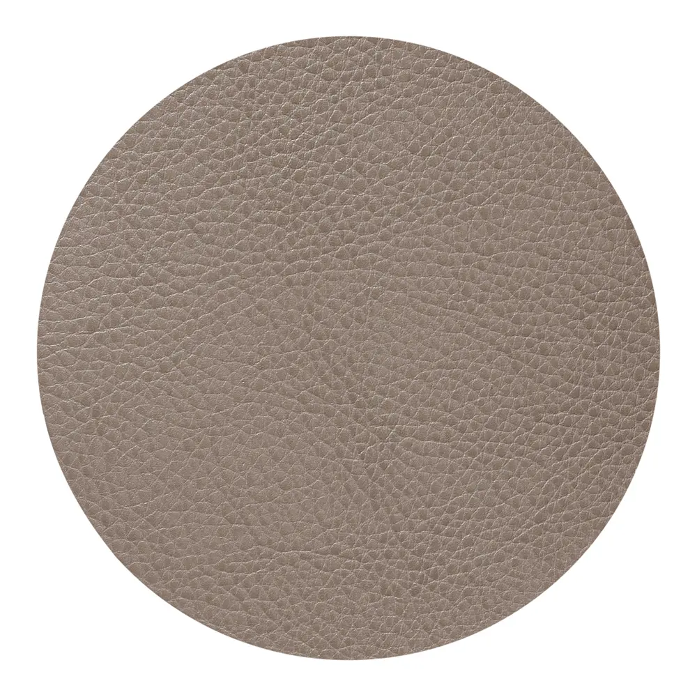Leather Serene Circle glassunderlag 10 cm mole grey