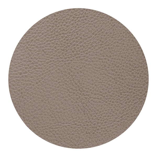 Leather Serene Circle Glasunderlägg 10 cm Mole Grey