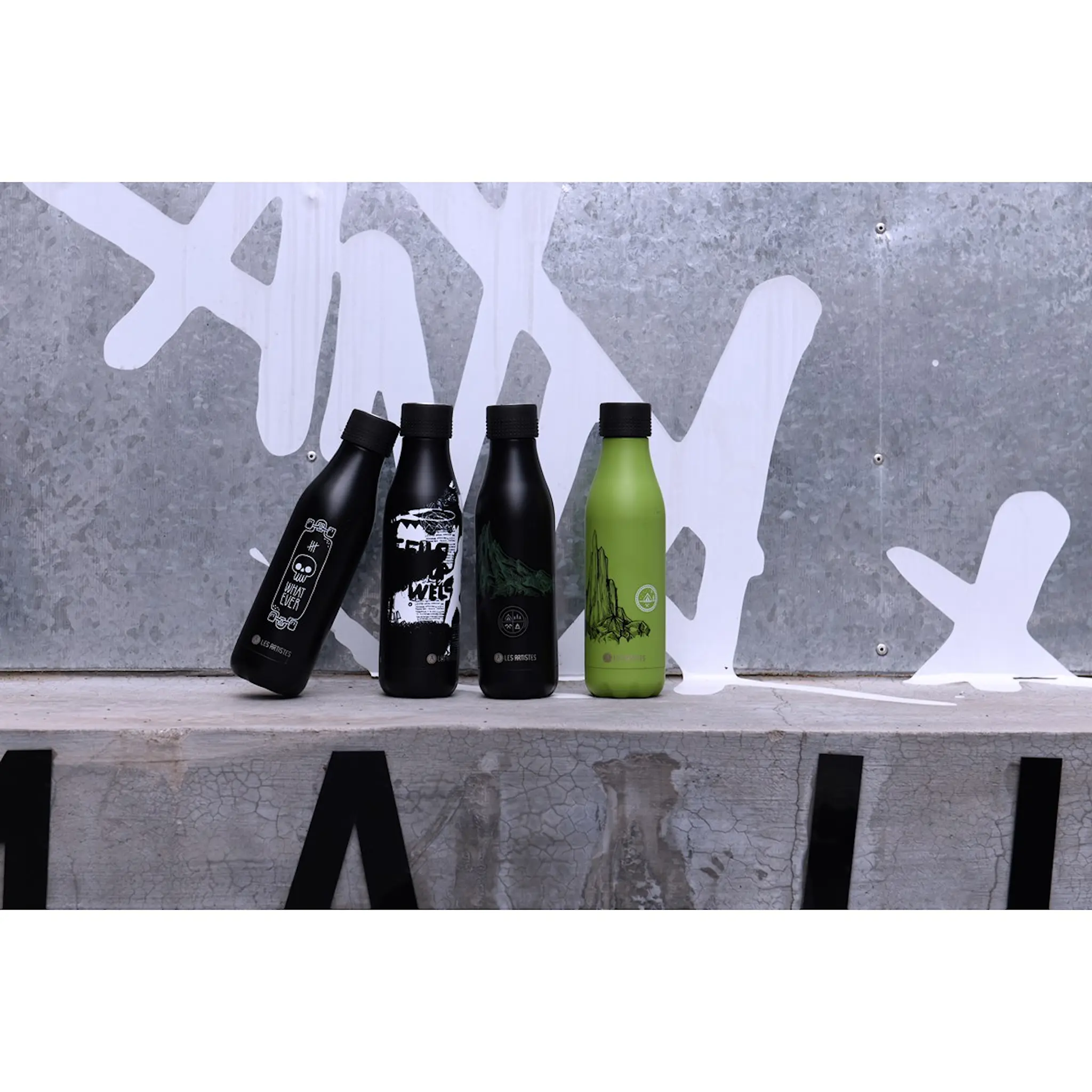 Les Artistes Bottle Up Design Limited Edition Termoflaska 0,5L Svart/Grön