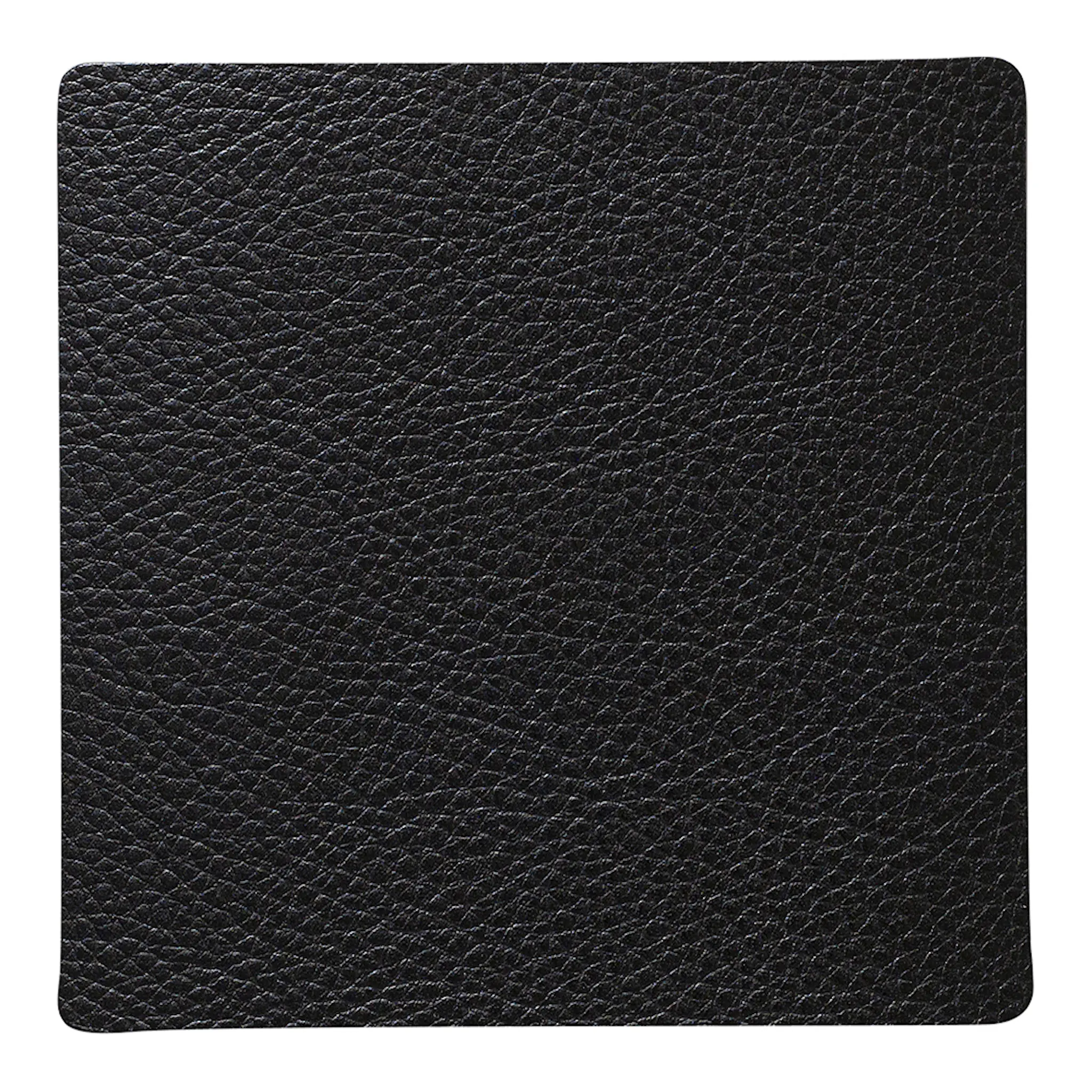 LIND dna Leather Serene Square glassunderlag 10x10 cm black