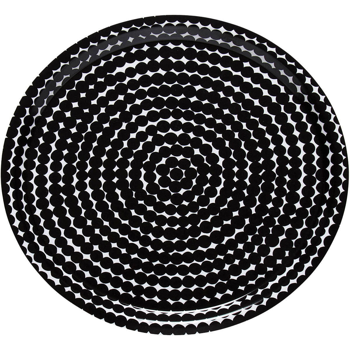 Alternativ bild 0 för Marimekko Räsymatto bricka Ø31 cm Svart-vit