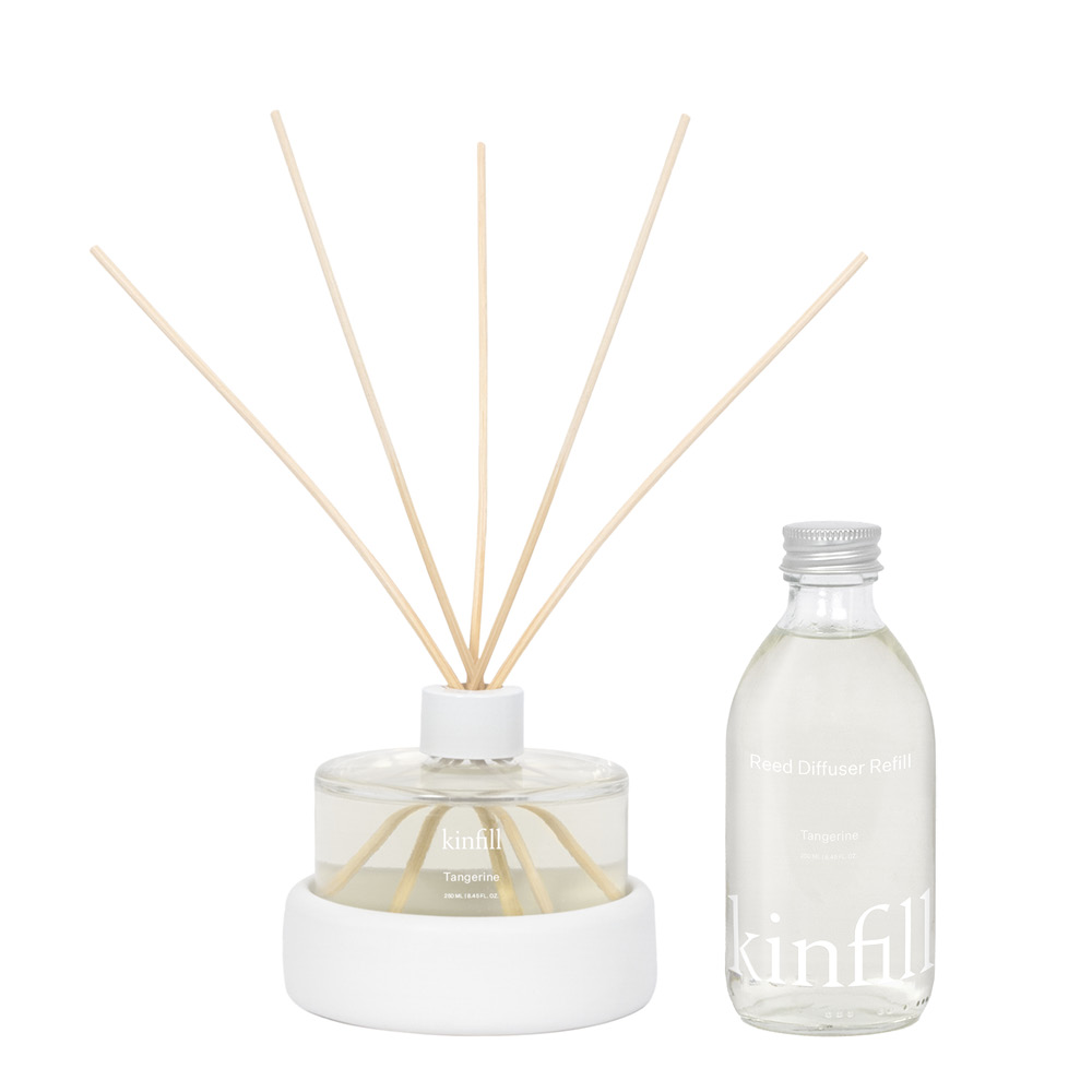 Kinfill – Startkit Reed diffuser 250 ml tangerine