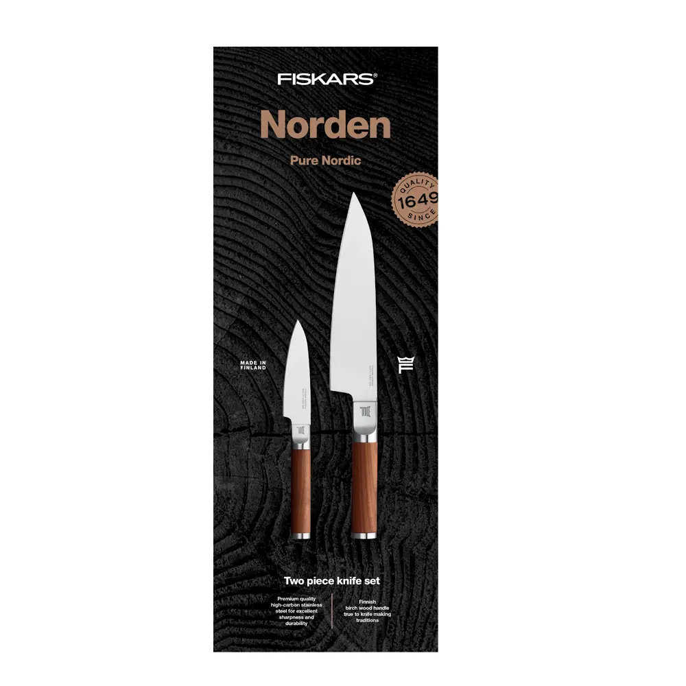 Norden knivsett kokkekniv/grønnsakskniv