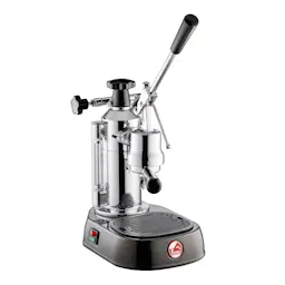 La Pavoni Europiccola manuell kaffemaskin m hevearm rustfri/svart