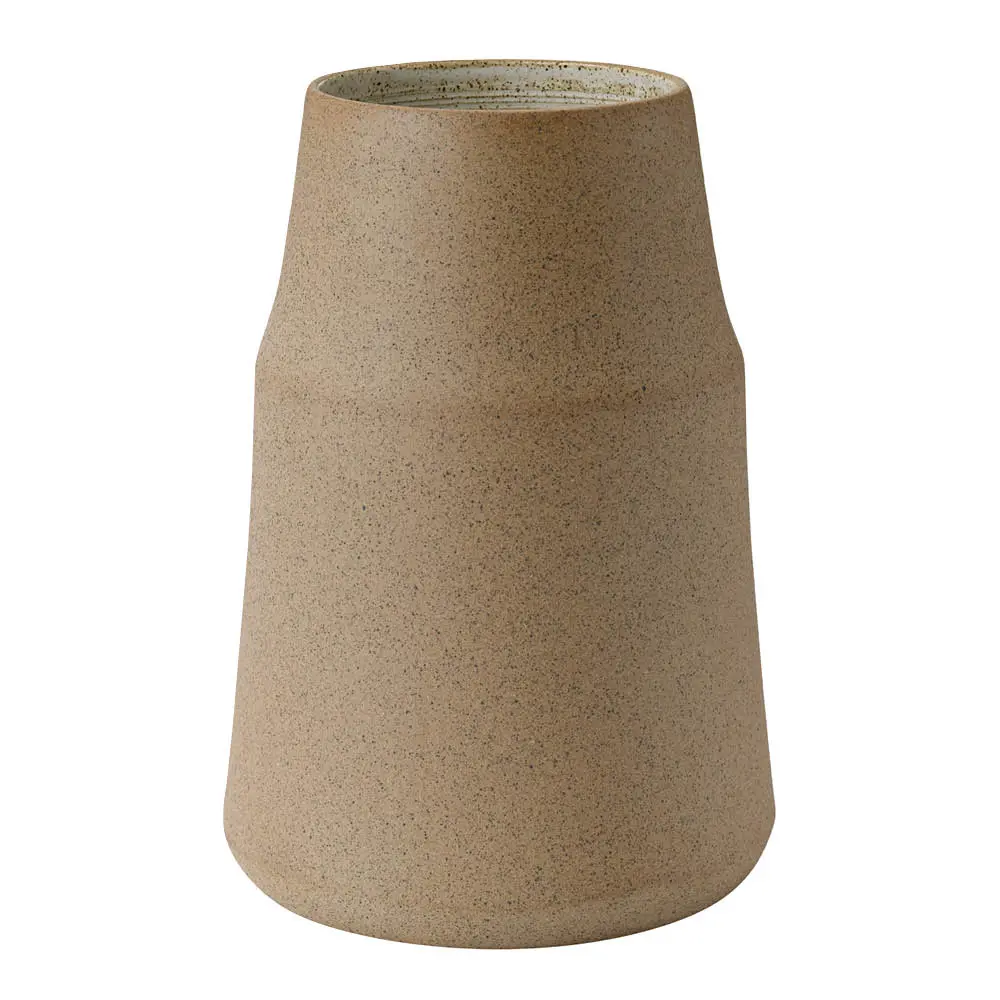 Clay vase 21 cm warm sand