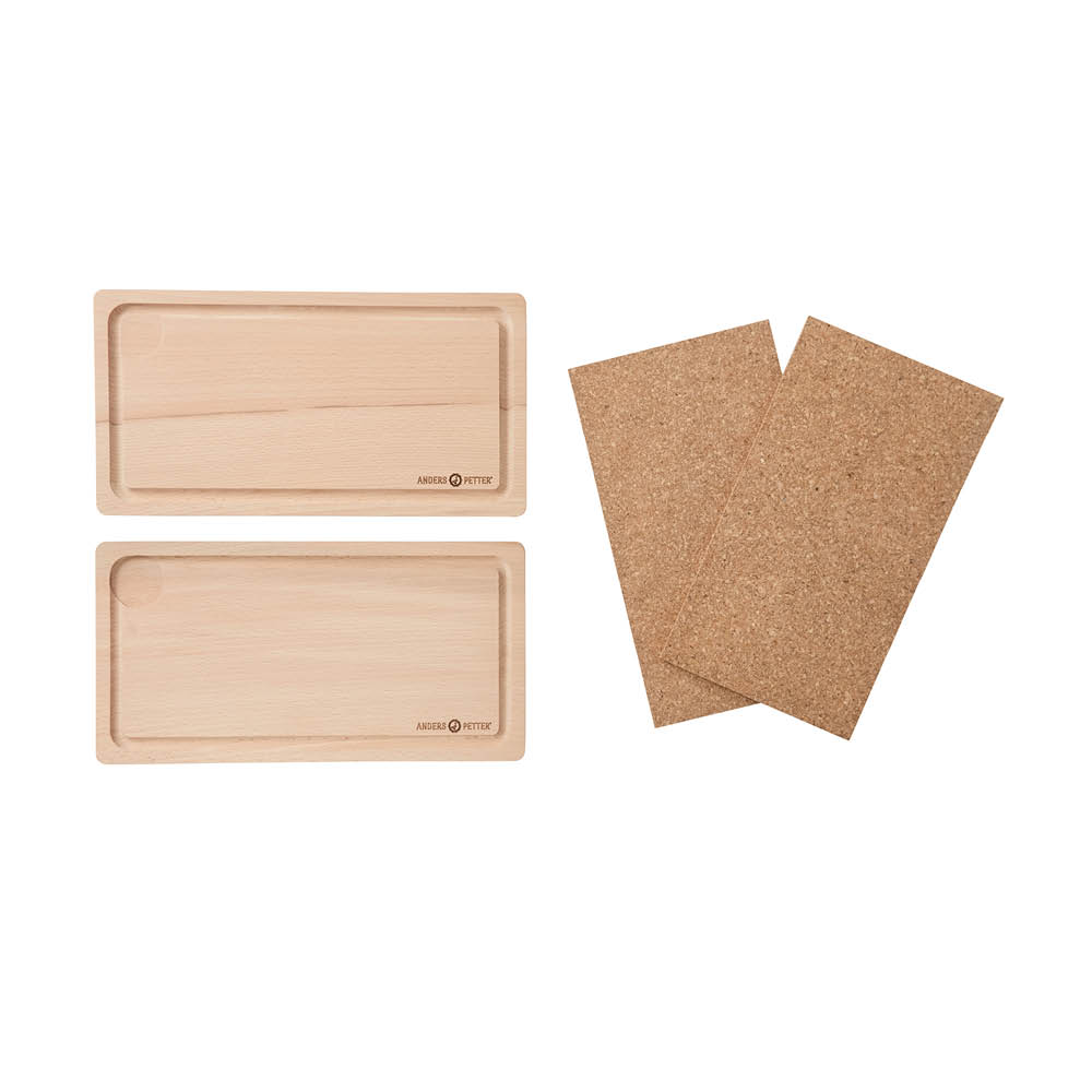 Anders Petter – Classic planksteksbräda 31,5×16,5 cm 2-pack natur