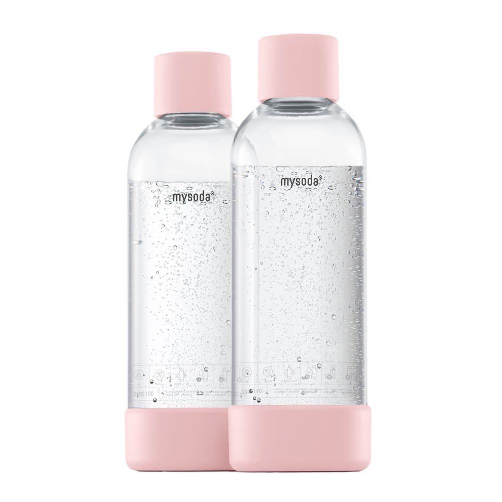 MySoda – Woody flaska 1 L 2-pack rosa