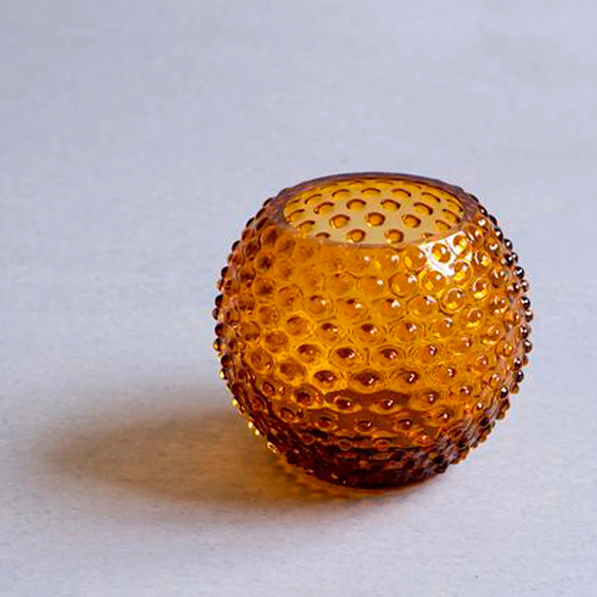 Klimchi Hobnail vase 18 cm amber