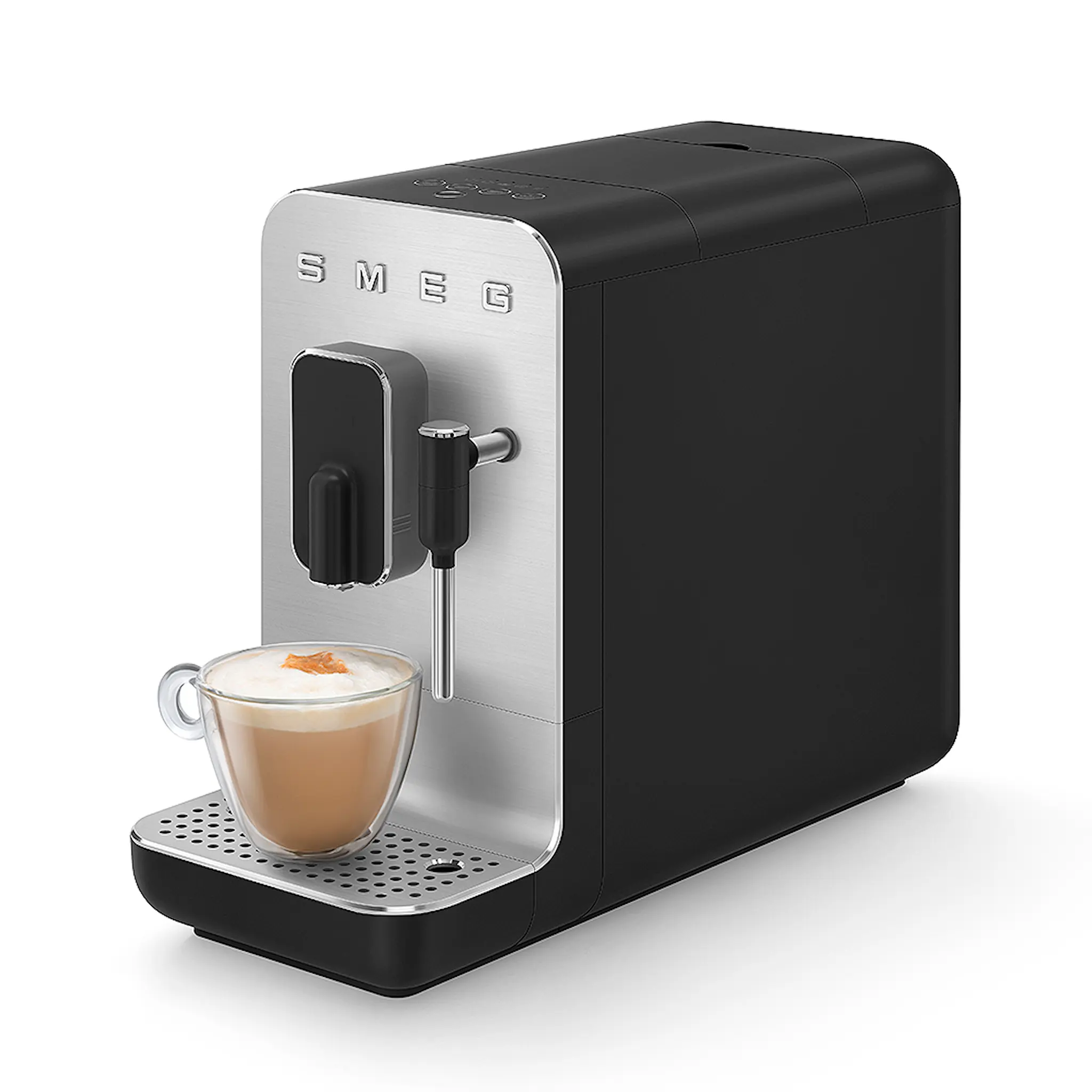SMEG Smeg Helautomatisk Kaffemaskin med mjölkskummare Svart