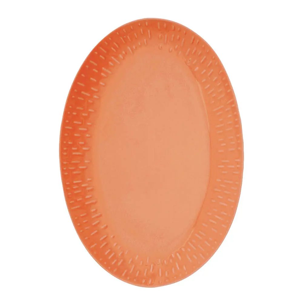 Confetti ovalt fat 36x25,5 cm apricot