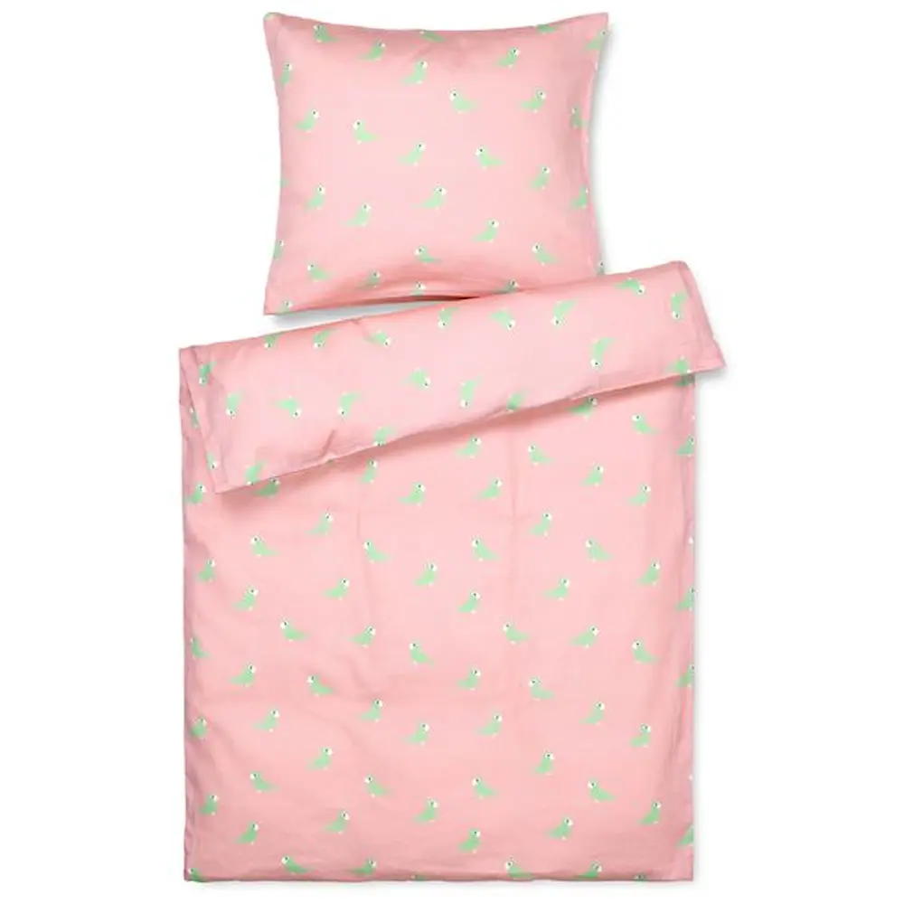 Fugl Junior sengetøy 100x140 cm rosa