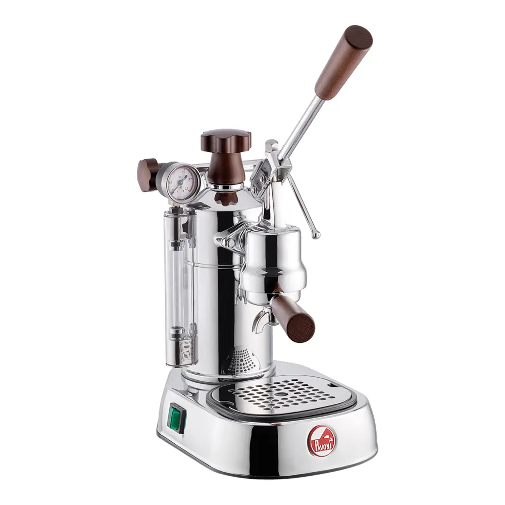 Professional manuell kaffemaskin m/hevearm messing/brun