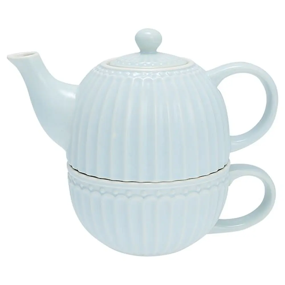 Alice Tea For One Teekannu / Teekuppi 48 cl Pale Blue
