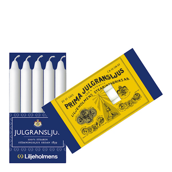 Julgransljus 11,7 cm 20-pack vit