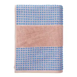 Juna Check Handduk 70x140 cm Soft Pink/Blå