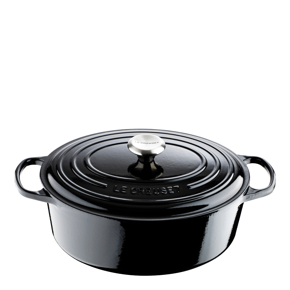 Le Creuset – Signature Gjutjärnsgryta oval 31 cm 6,3 L black blank