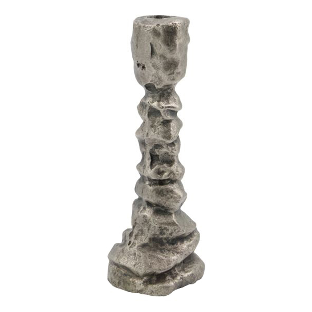 House Doctor – Raku Ljusstake 20 cm Antiksilver