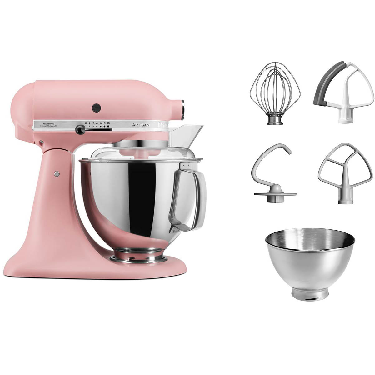 KitchenAid – KitchenAid Artisan Köksmaskin 4,8 + 3 L Dried Rose