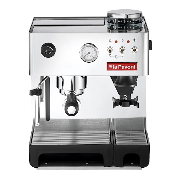 La Pavoni Kombinerad Manuell Kaffemaskin med Kvarn Rostfritt stål
