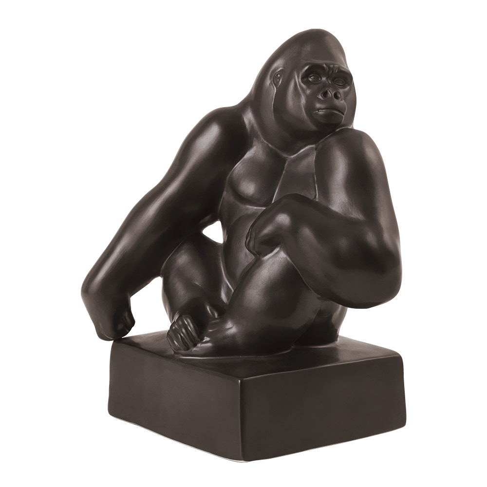 Läs mer om Royal Copenhagen - Gorilla figur 20,5 cm grafit