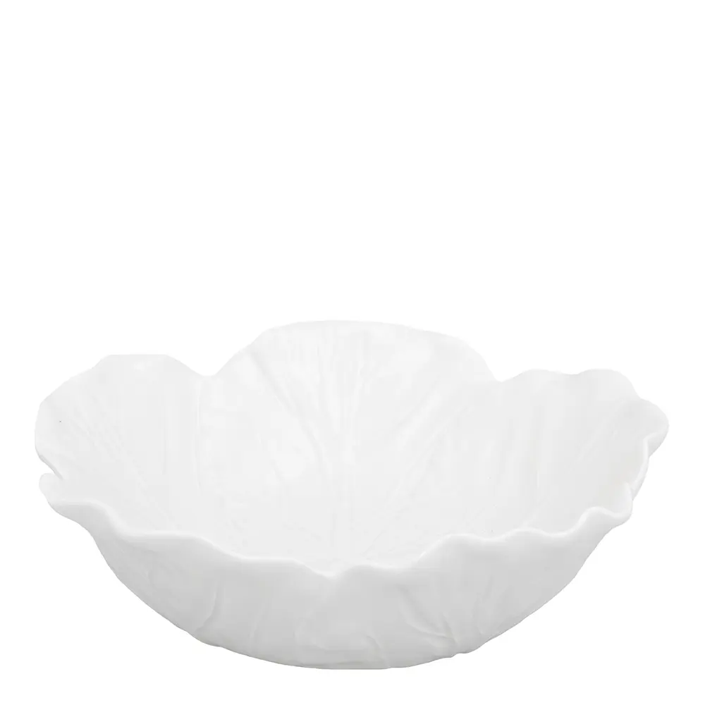 Cabbage skål kålblad 22,5 cm hvit