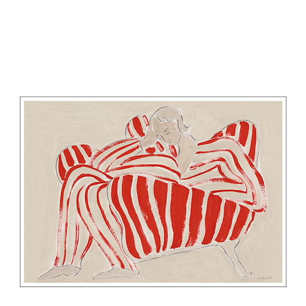 The Poster Club x Sofia Lind poster 30x40 cm red chair