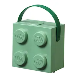 Lego Låda med Handtag Ljusgrön