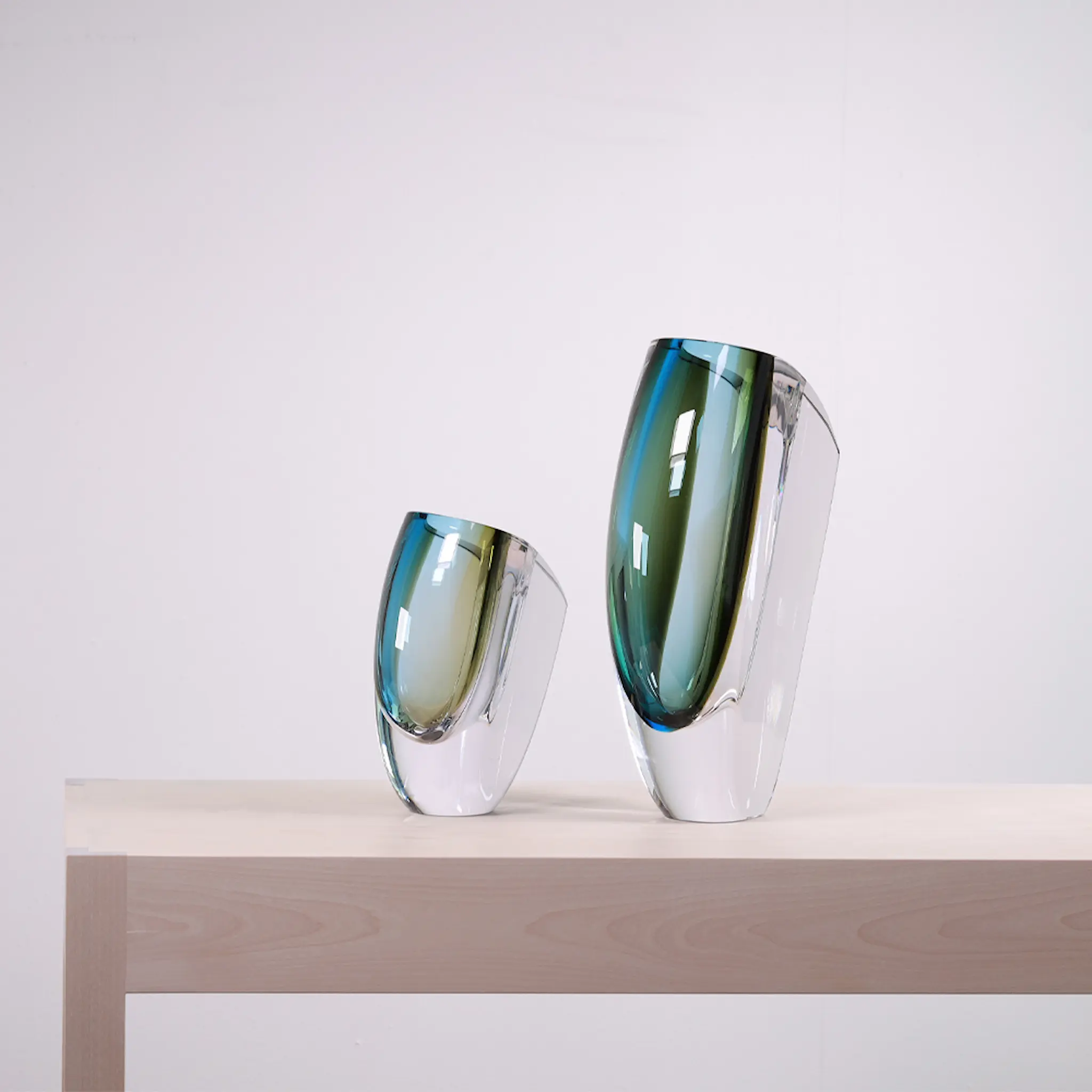 Kosta Boda Mirage vase 31 cm grønn/blå