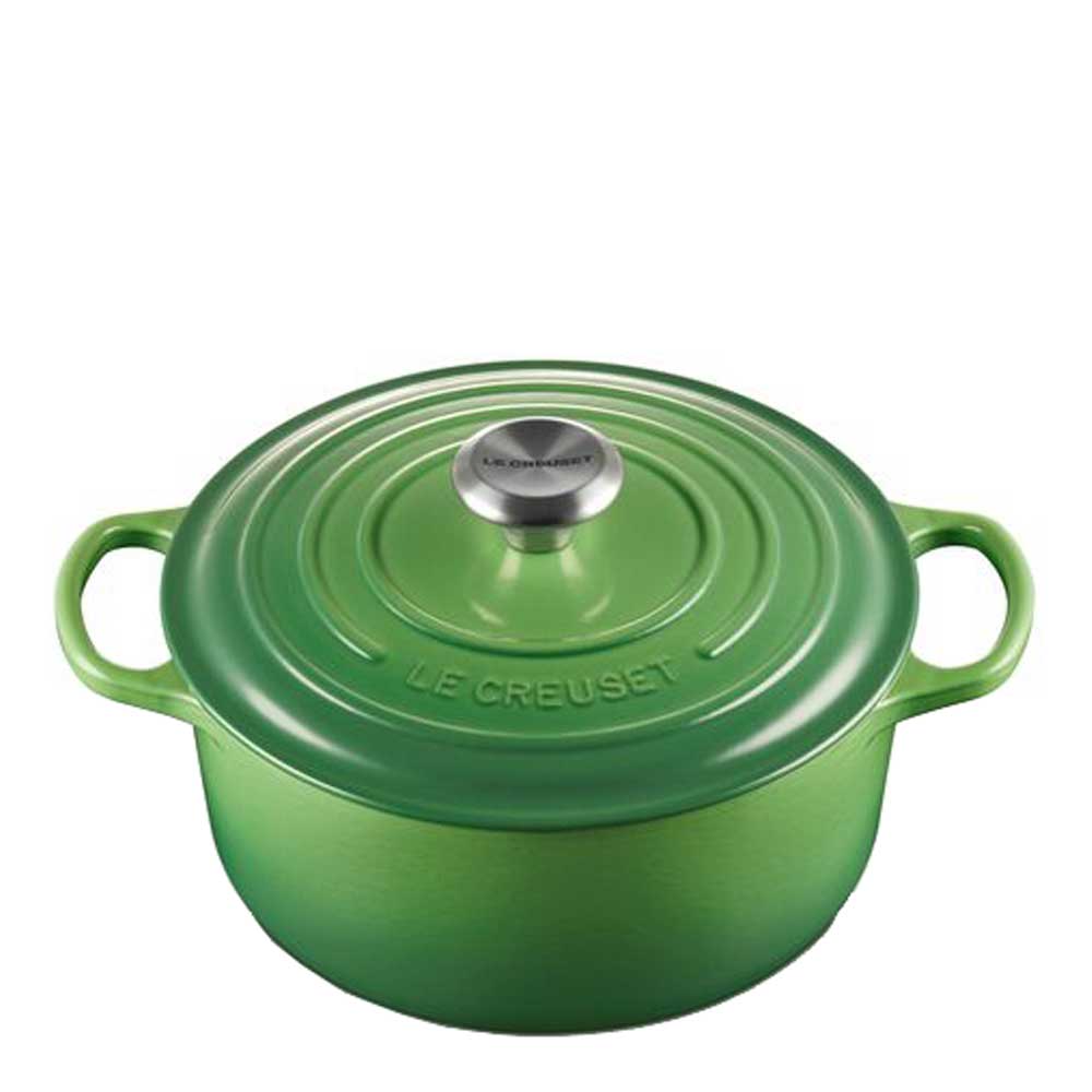 Le Creuset – Signature Gjutjärnsgryta rund 24 cm 4,2 L bamboo green