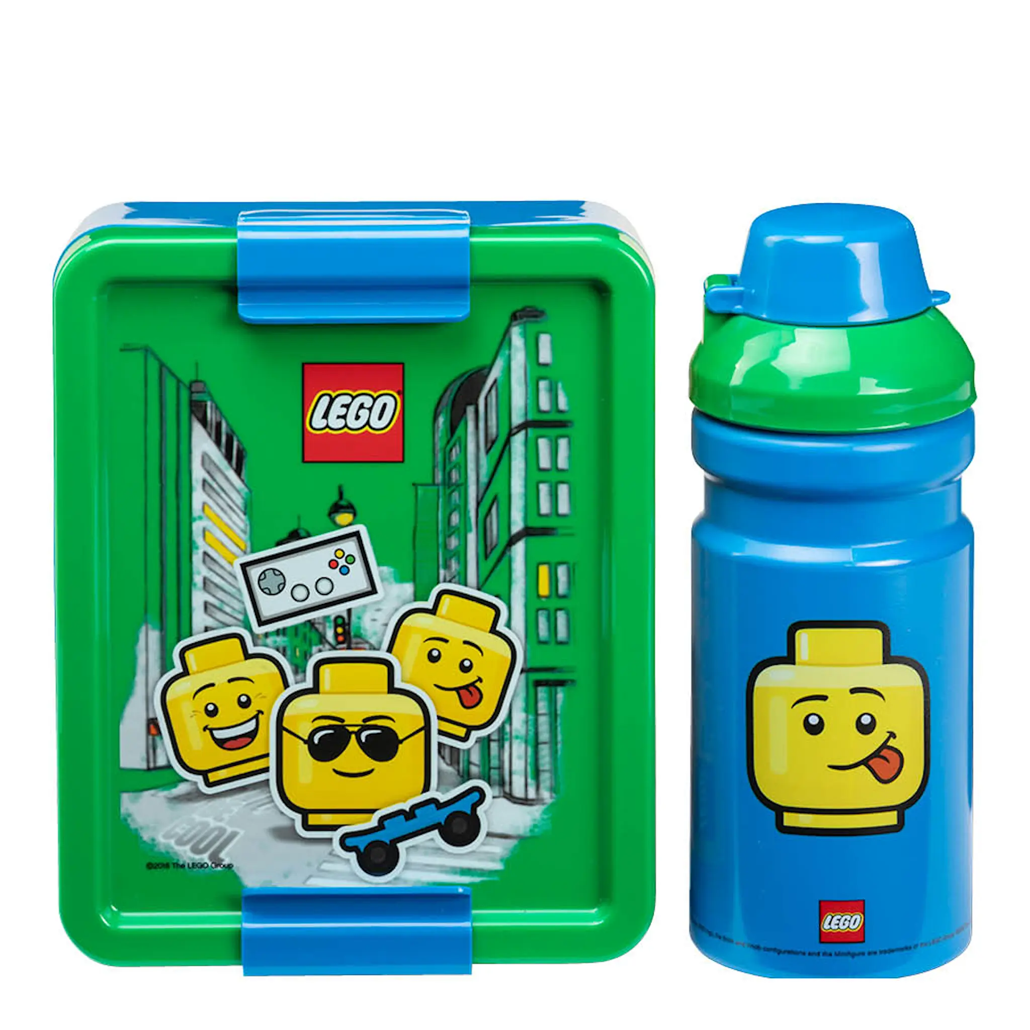 Lego Lunsjsett ikonisk gutt blå/grønn
