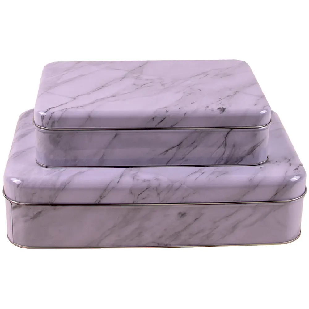 Kakebokser sett 2 deler reksea weedulær marmor